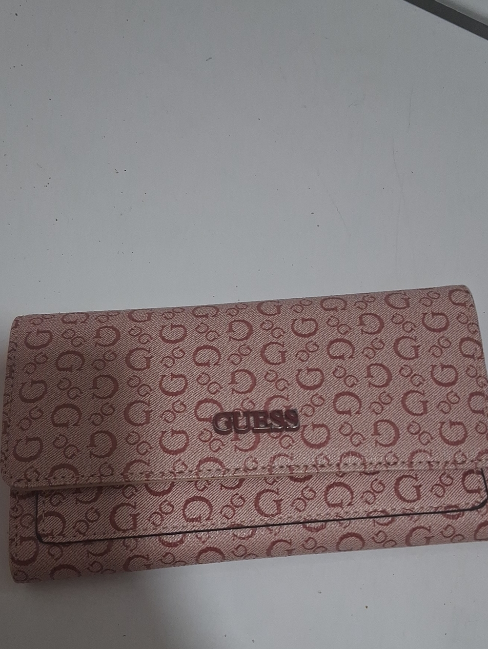 Guess Blush Pink Signature Continental Wallet